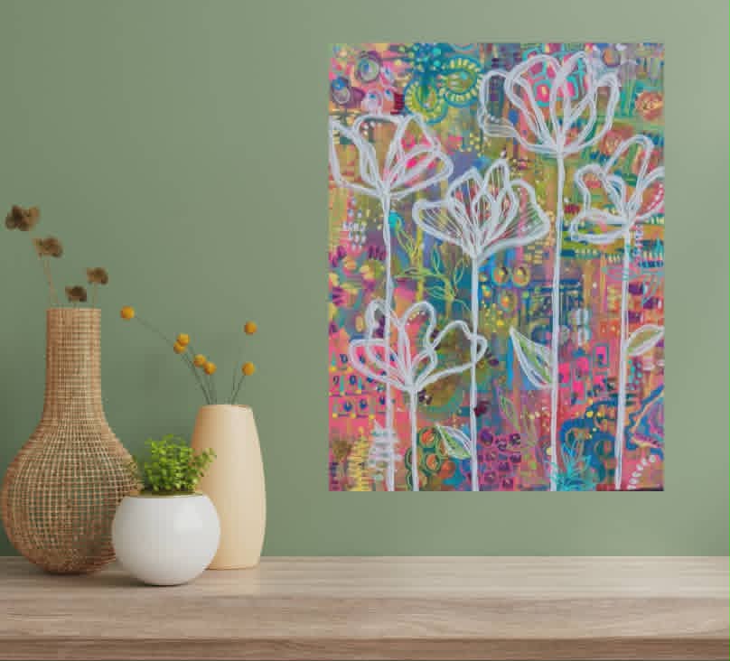 flowers, semi-abstract
